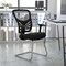 Flash Furniture Black Mesh Side Reception Chair with Chrome Sled Base HL-0001B-BK-GG - alternate 1
